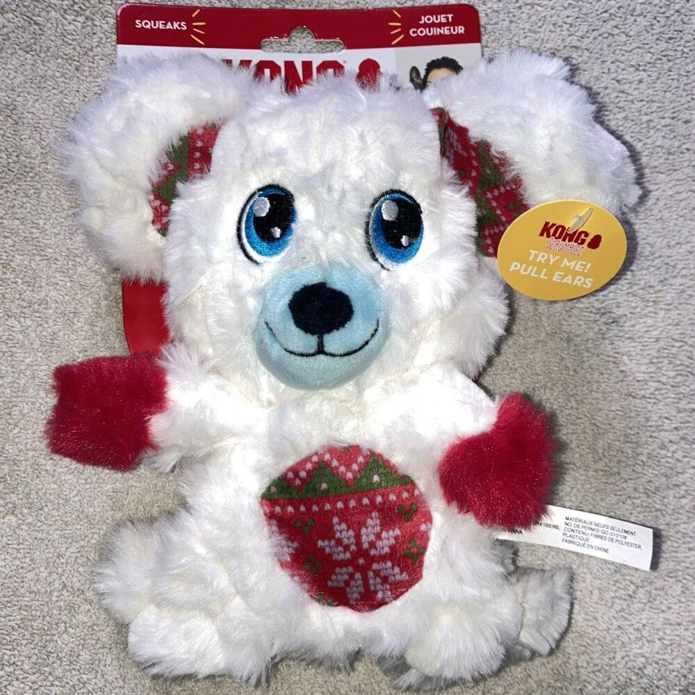 KONG Holiday Scrumplez Dog Toy Tugging Squeaking Interactive Play Hard to Find